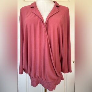 Postmark‎ Anthro Women’s Faux Wrap Batwing Sleeve Top XS:S